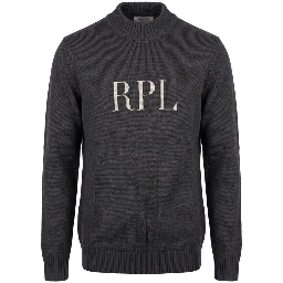 Grey Wool Men Sweater