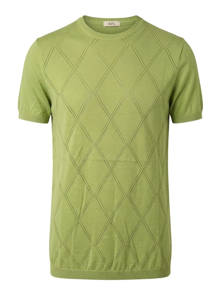 Green Cotton Men Sweater
