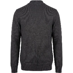 Grey Wool Men Sweater