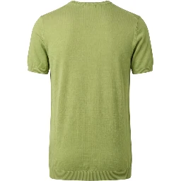 Green Cotton Men Sweater