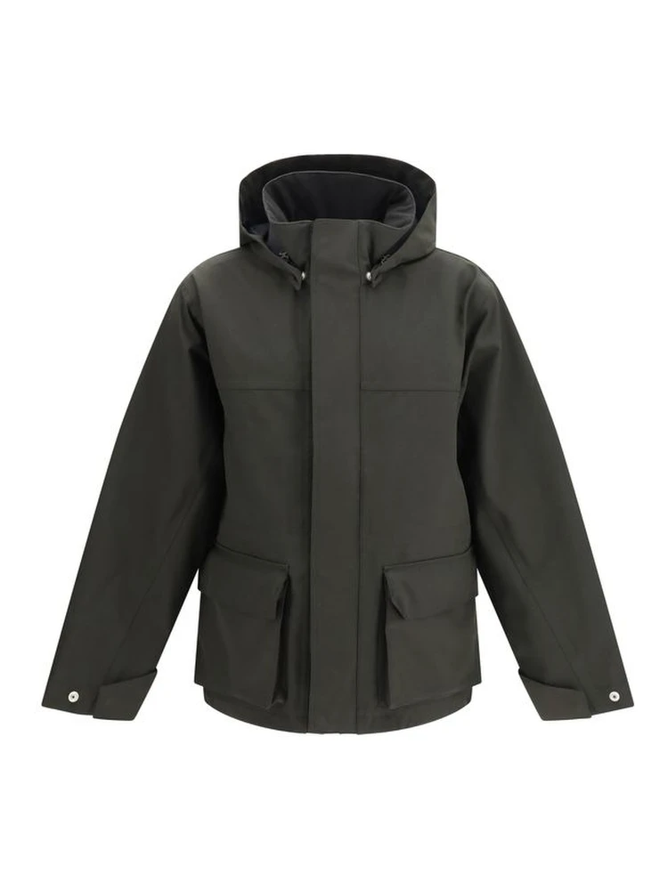 Black Polyester Parka