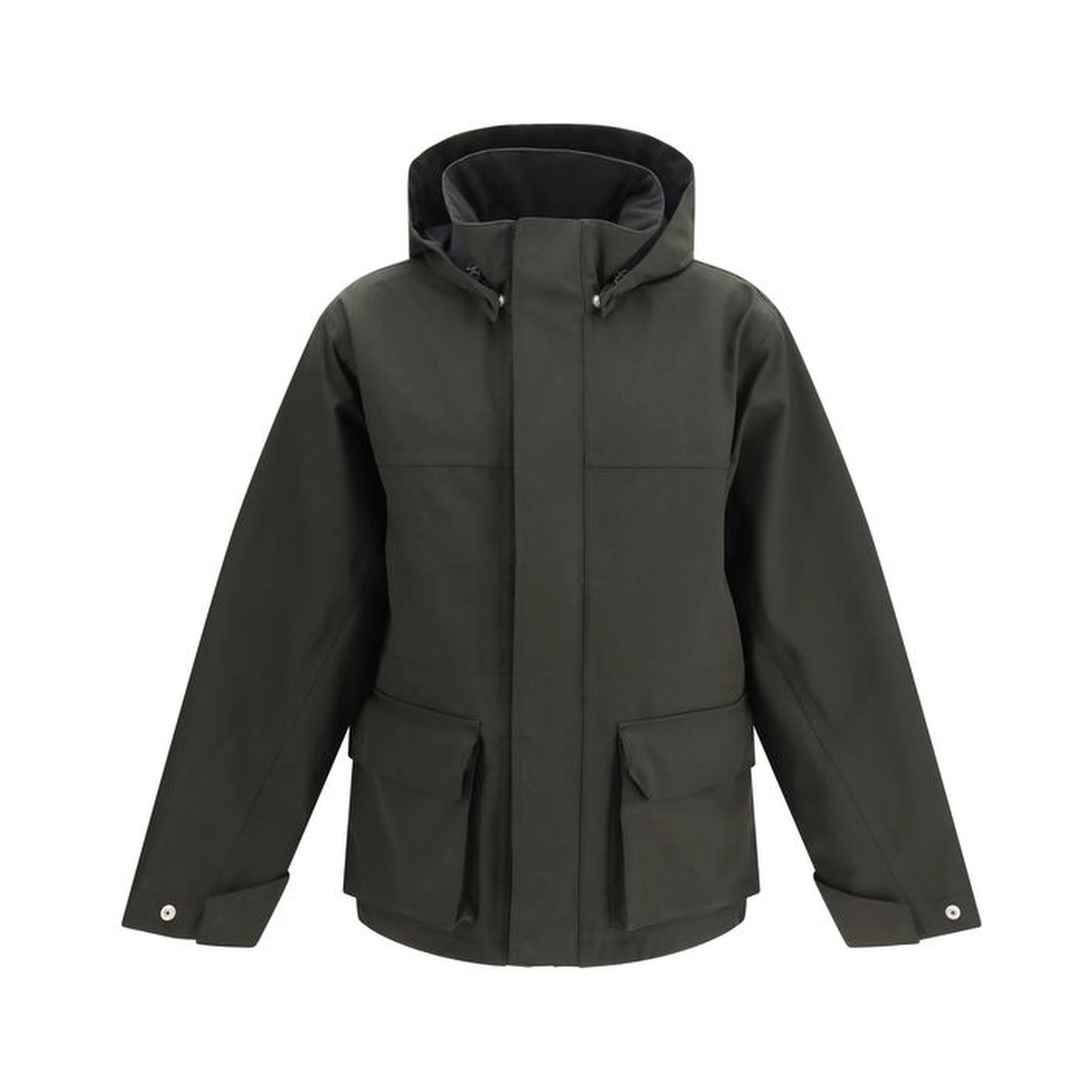 Black Polyester Parka