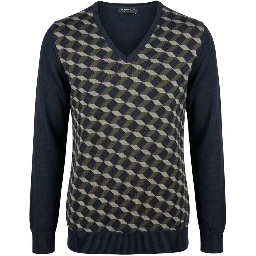 Green Wool Men's Sweater