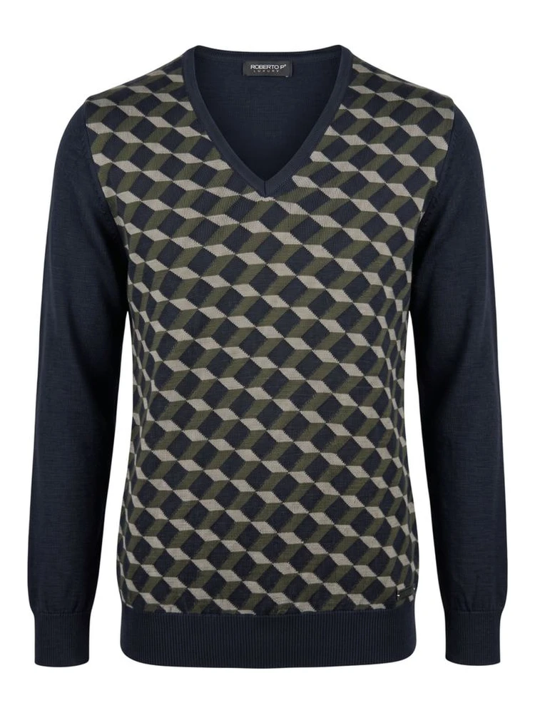 Green Wool Men's Sweater