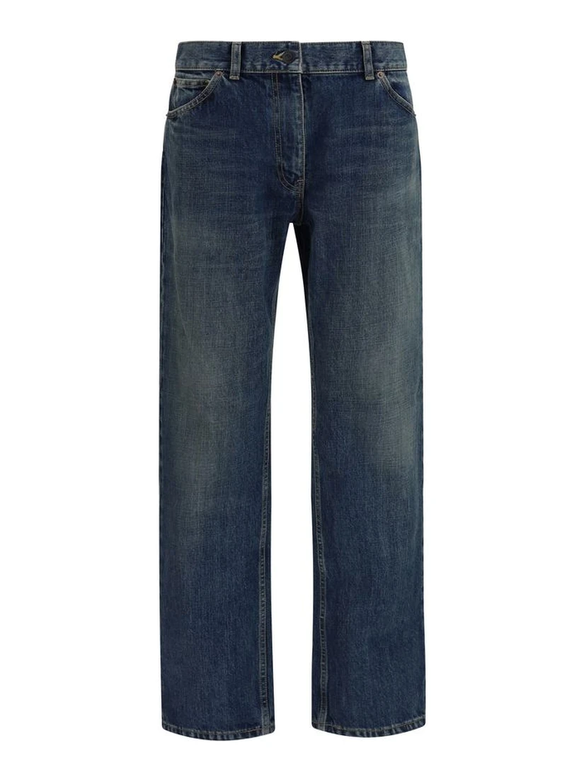 Blue Cotton Relaxed Fit Jeans