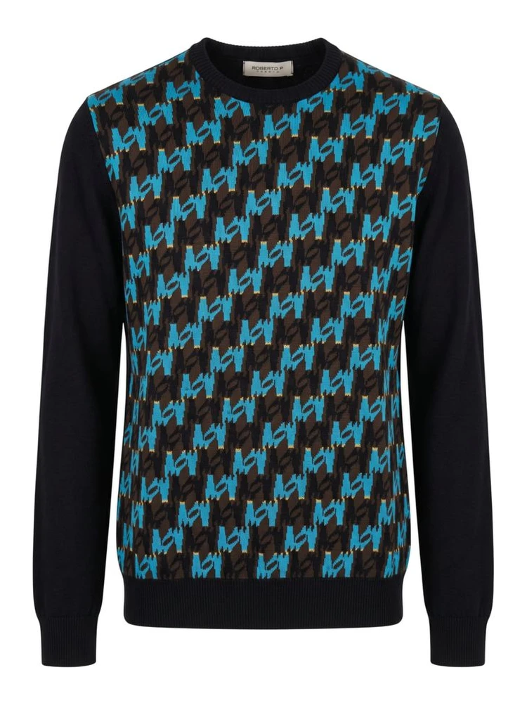 Light Blue Wool Men's Sweater
