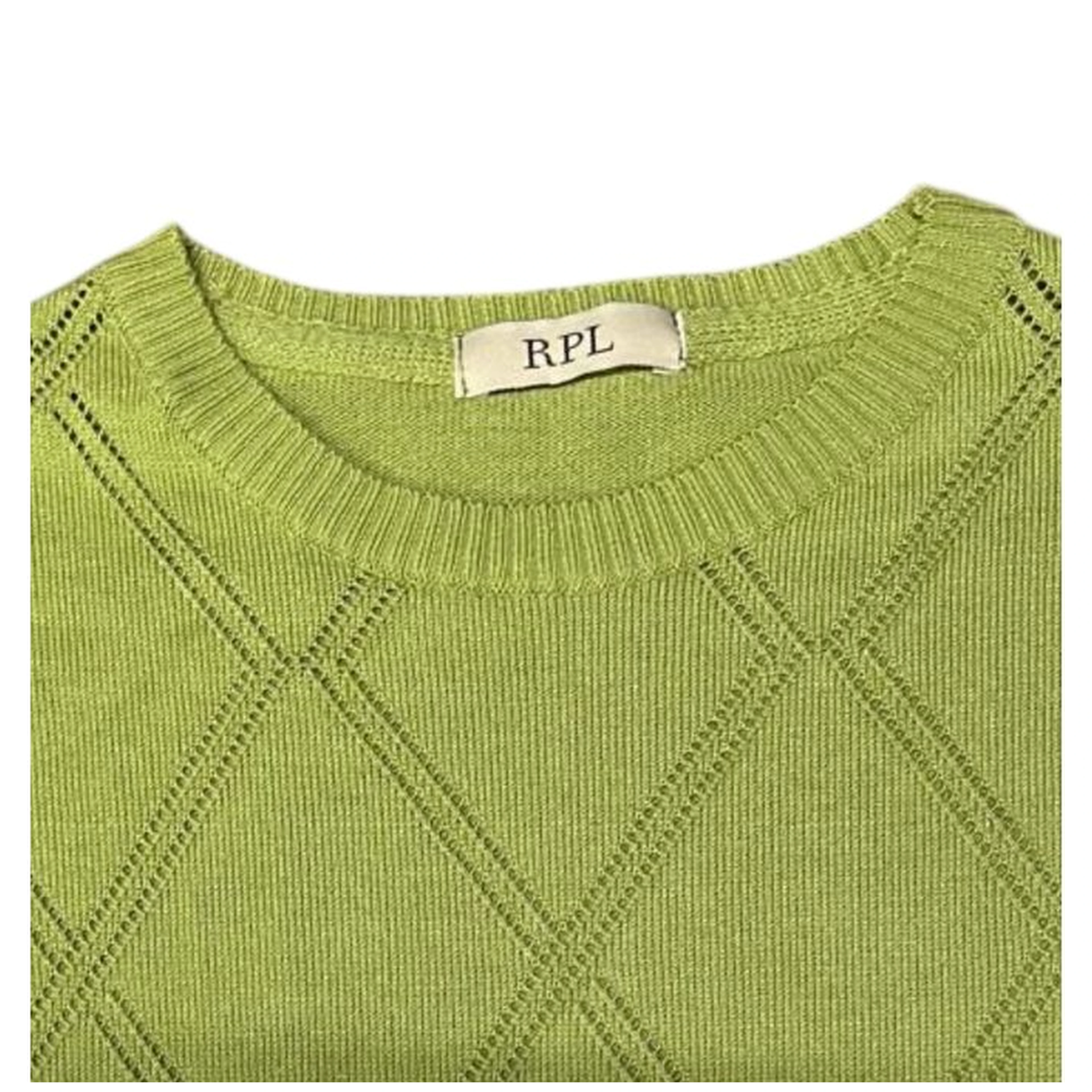 Green Cotton Men Sweater