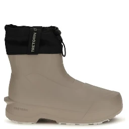 Beige Rubber Ankle Boots
