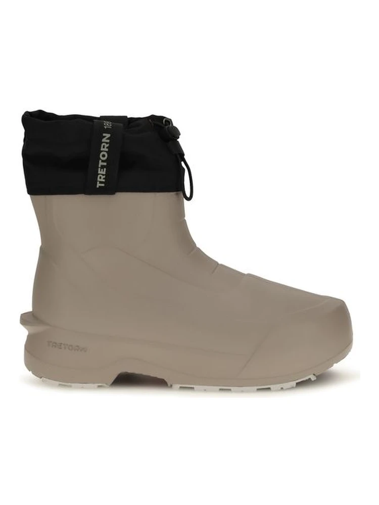 Beige Rubber Ankle Boots
