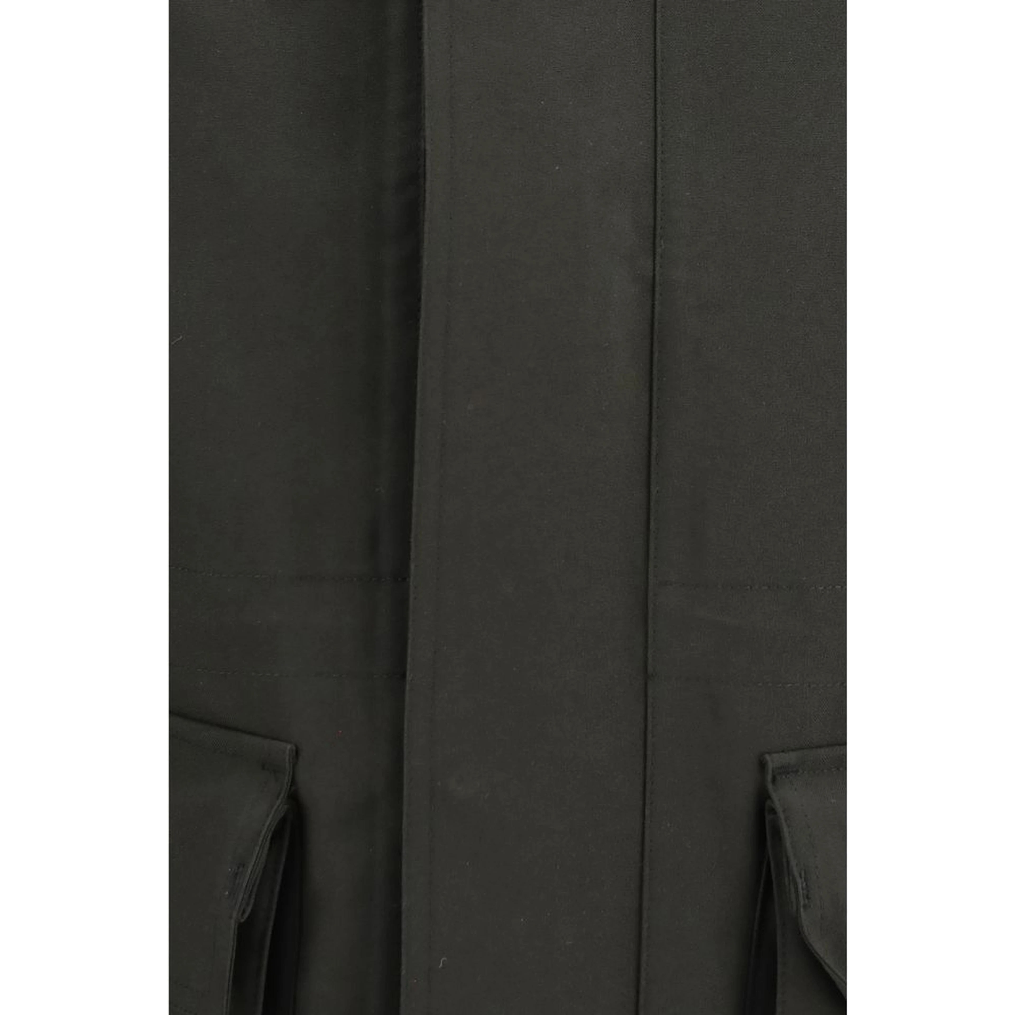 Black Polyester Parka