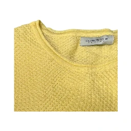 Yellow Cotton Men Sweater