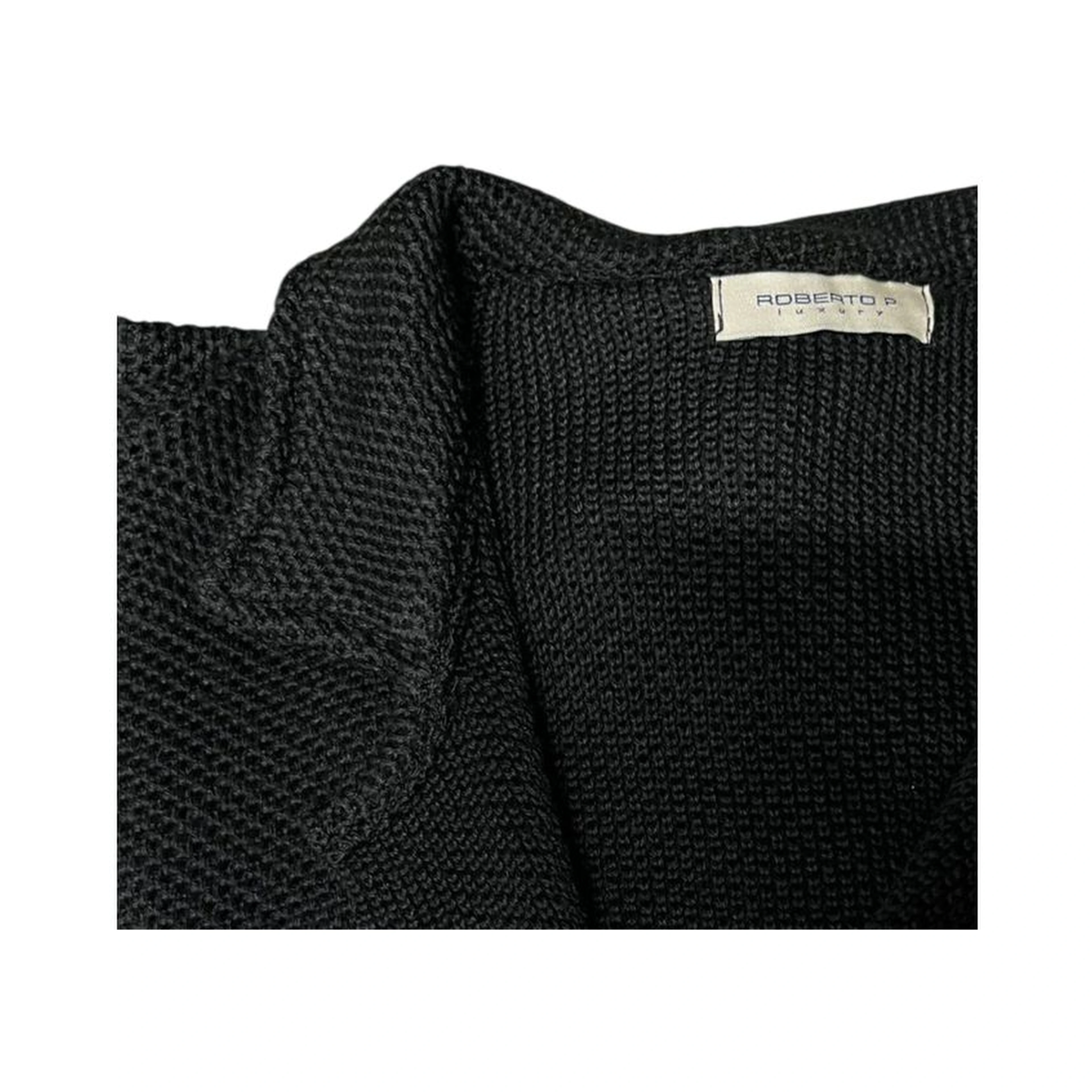 Black Wool Men's Sweater