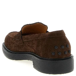 Brown Calfskin Slip-On Loafers