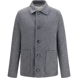 Gray Wool Oves Aries Full-Length Jacket