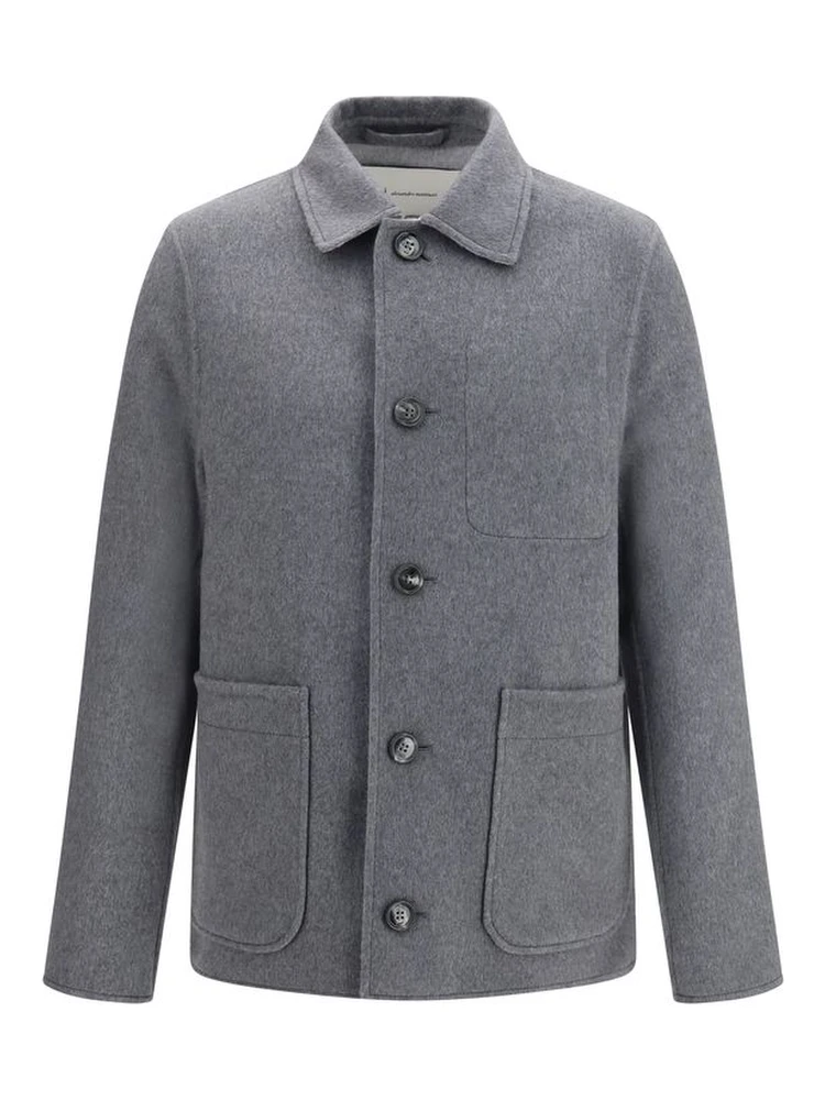 Gray Wool Oves Aries Full-Length Jacket