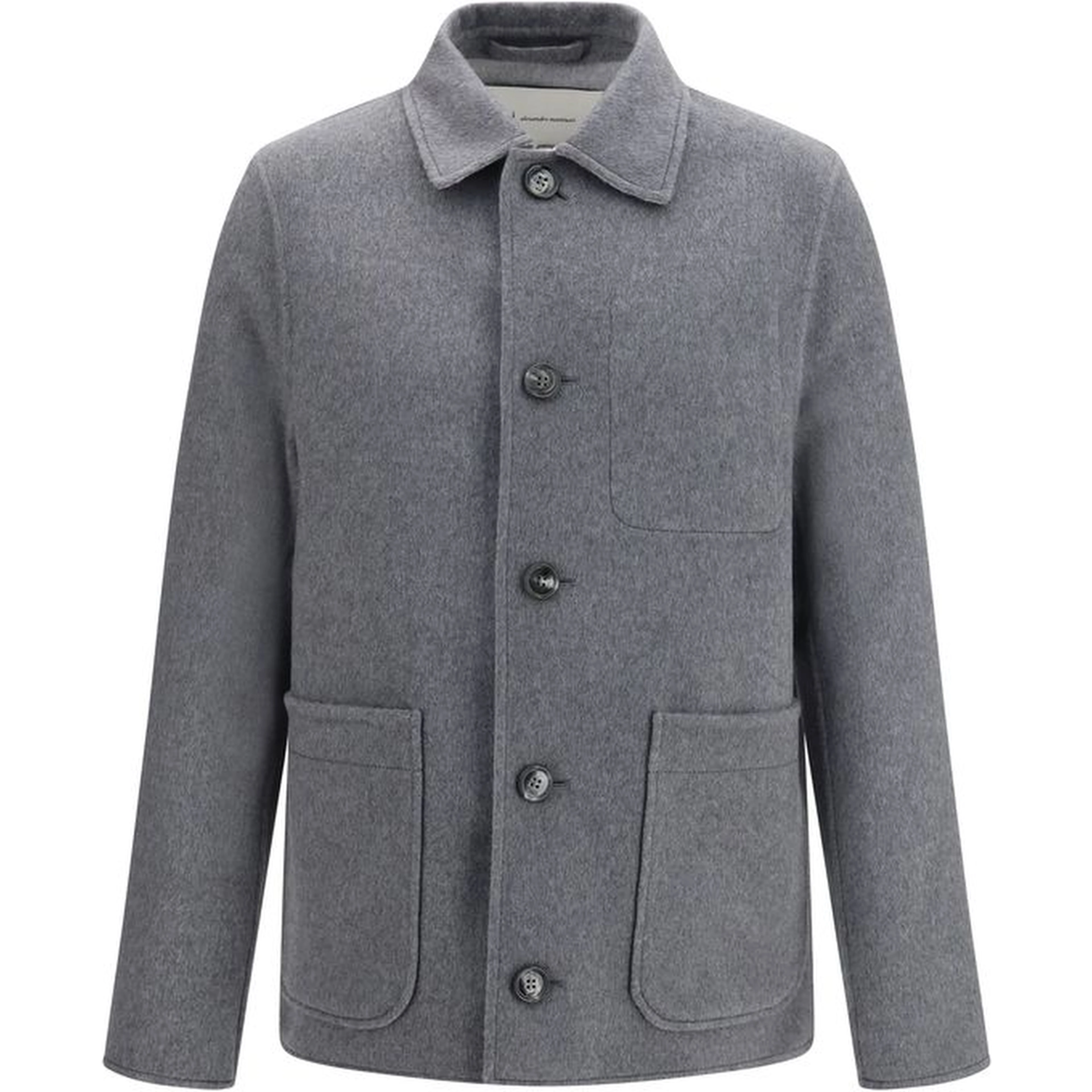 Gray Wool Oves Aries Full-Length Jacket