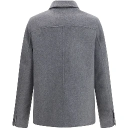 Gray Wool Oves Aries Full-Length Jacket