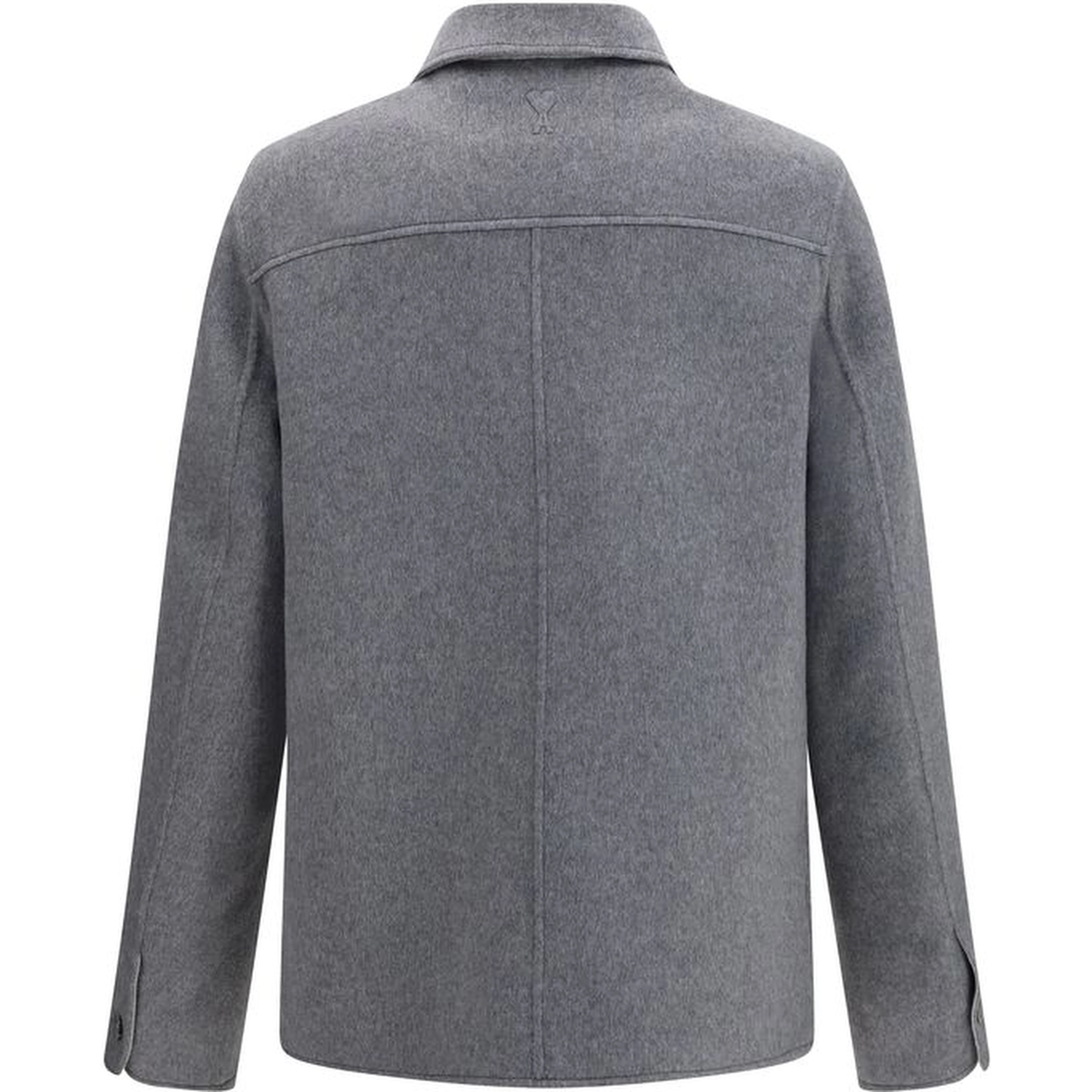 Gray Wool Oves Aries Full-Length Jacket