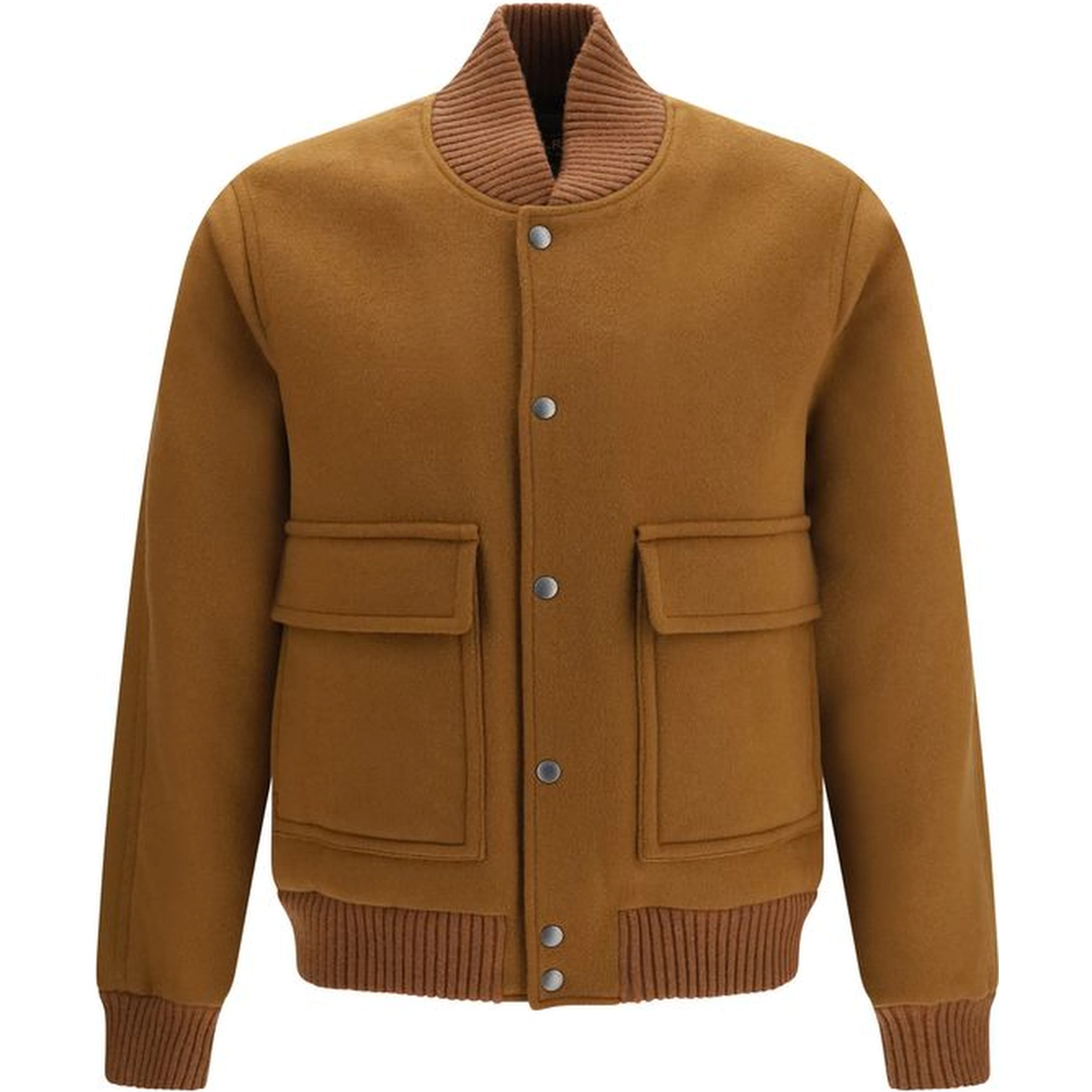 Brown Wool Oves Aries Bomber
