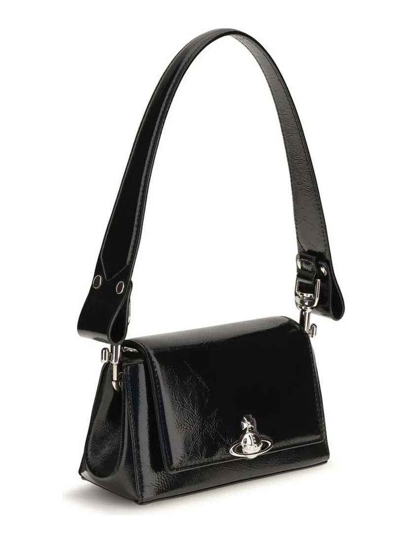 Black Calf Leather Bos Taurus Handbag