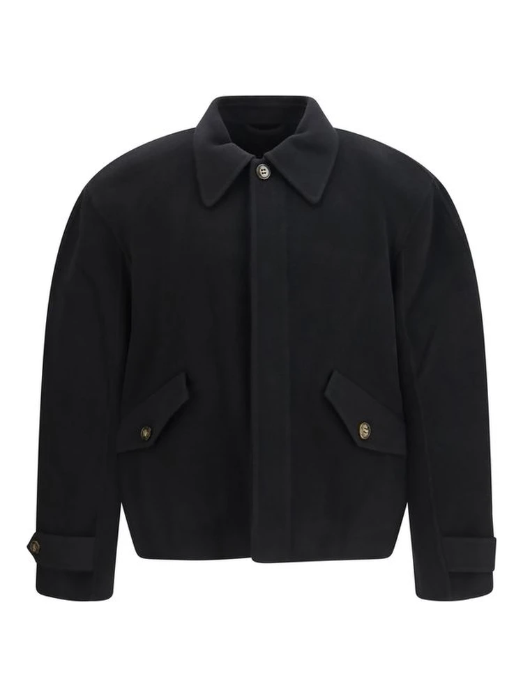 Black Wool Oves Aries Full-Length Jacket