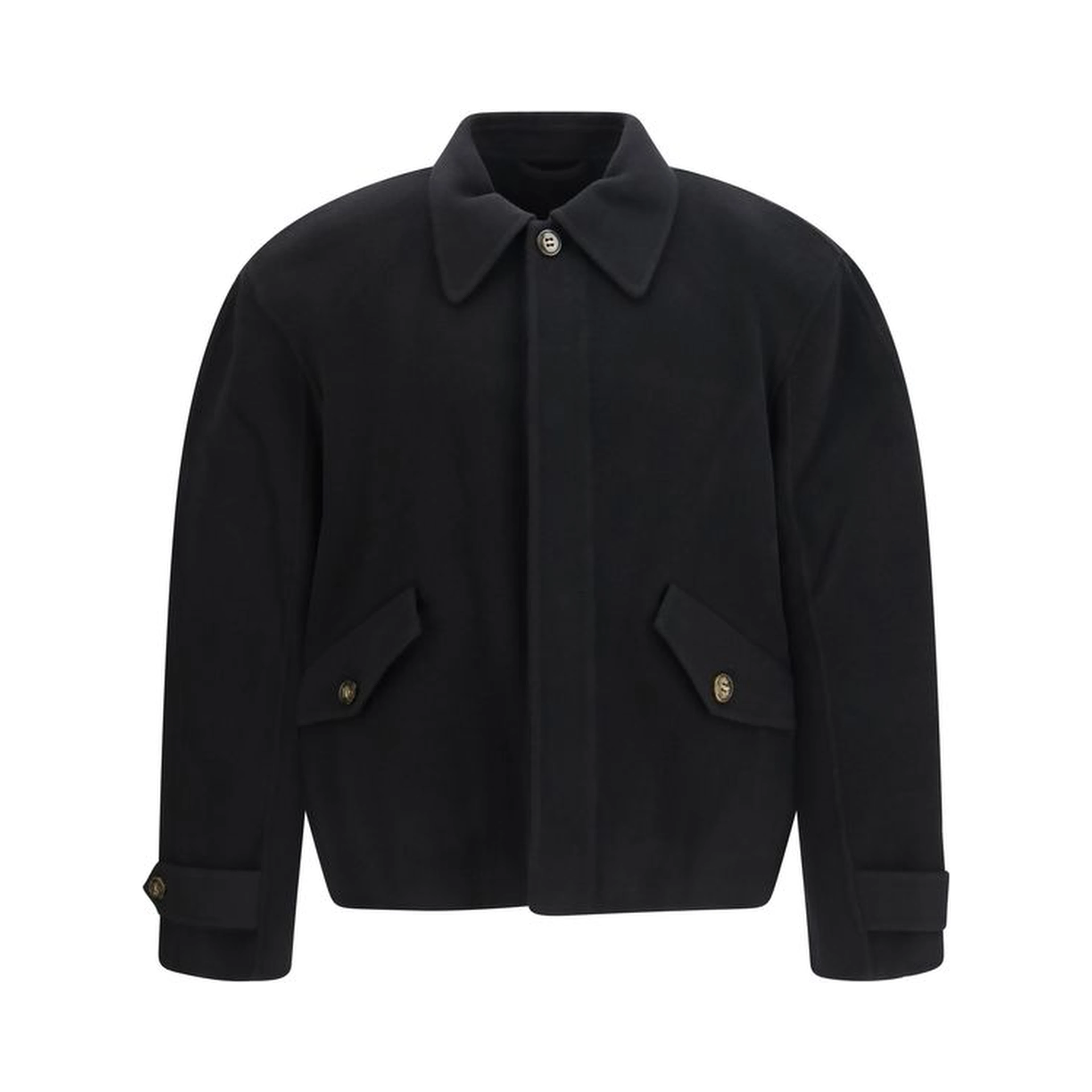 Black Wool Oves Aries Full-Length Jacket