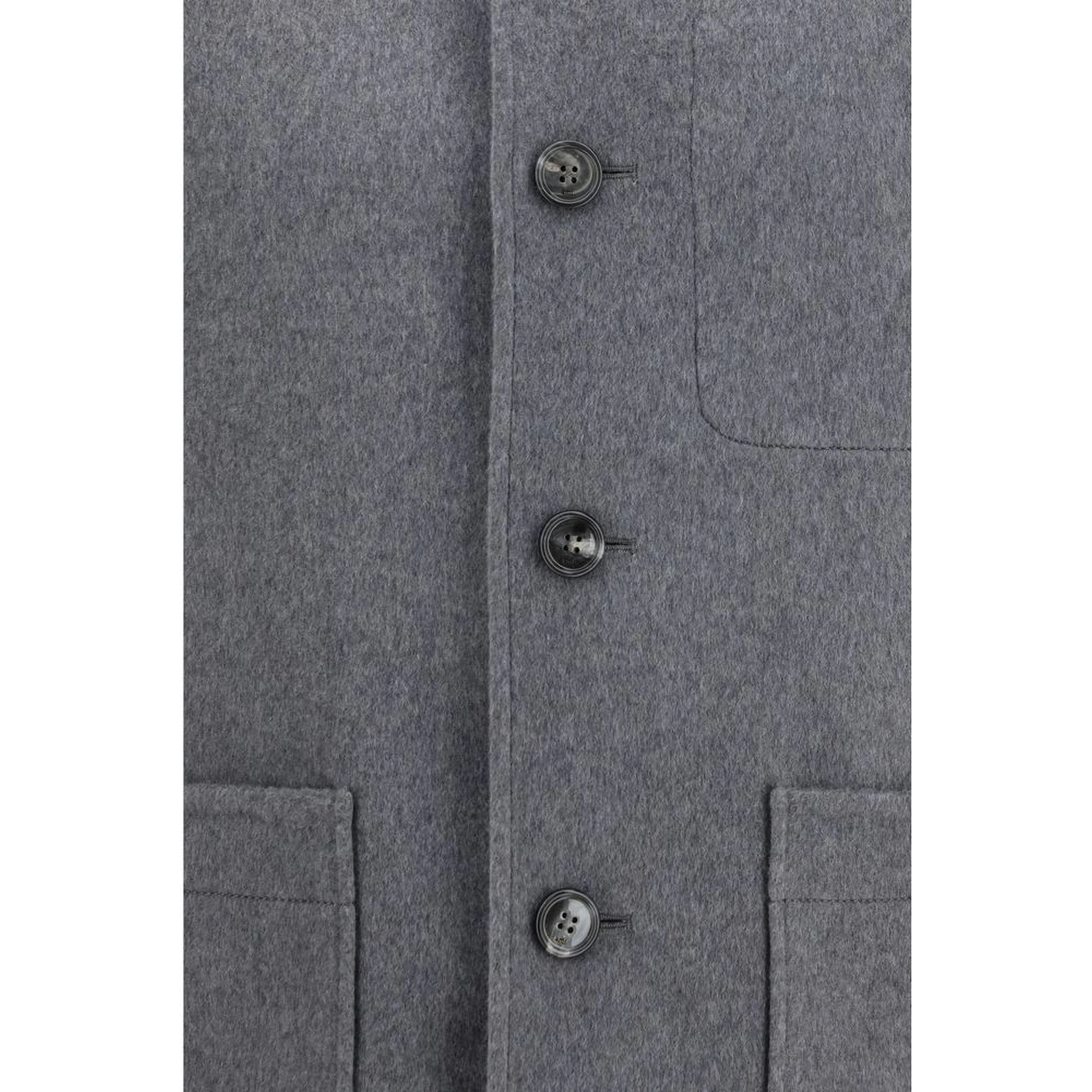 Gray Wool Oves Aries Full-Length Jacket