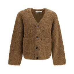 Brown Spandex Cardigan