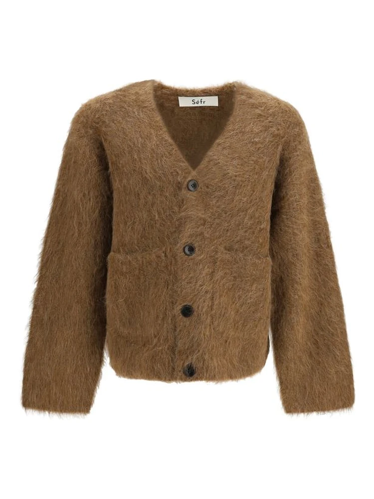 Brown Spandex Cardigan