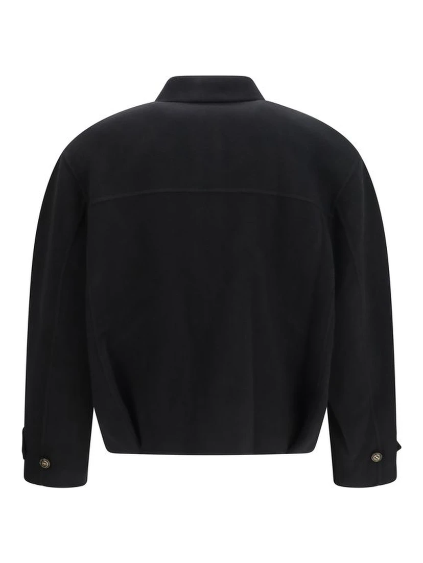 Black Wool Oves Aries Full-Length Jacket