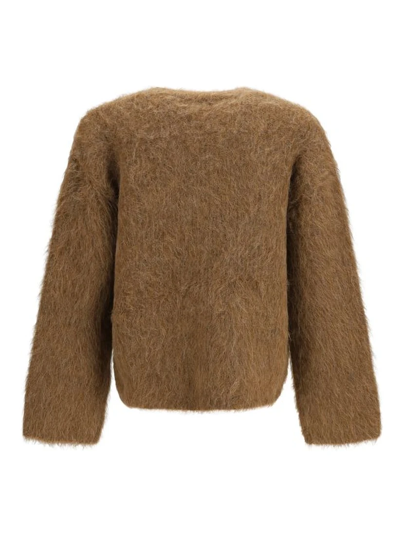 Brown Spandex Cardigan