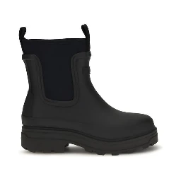 Black Rubber Ankle Boots