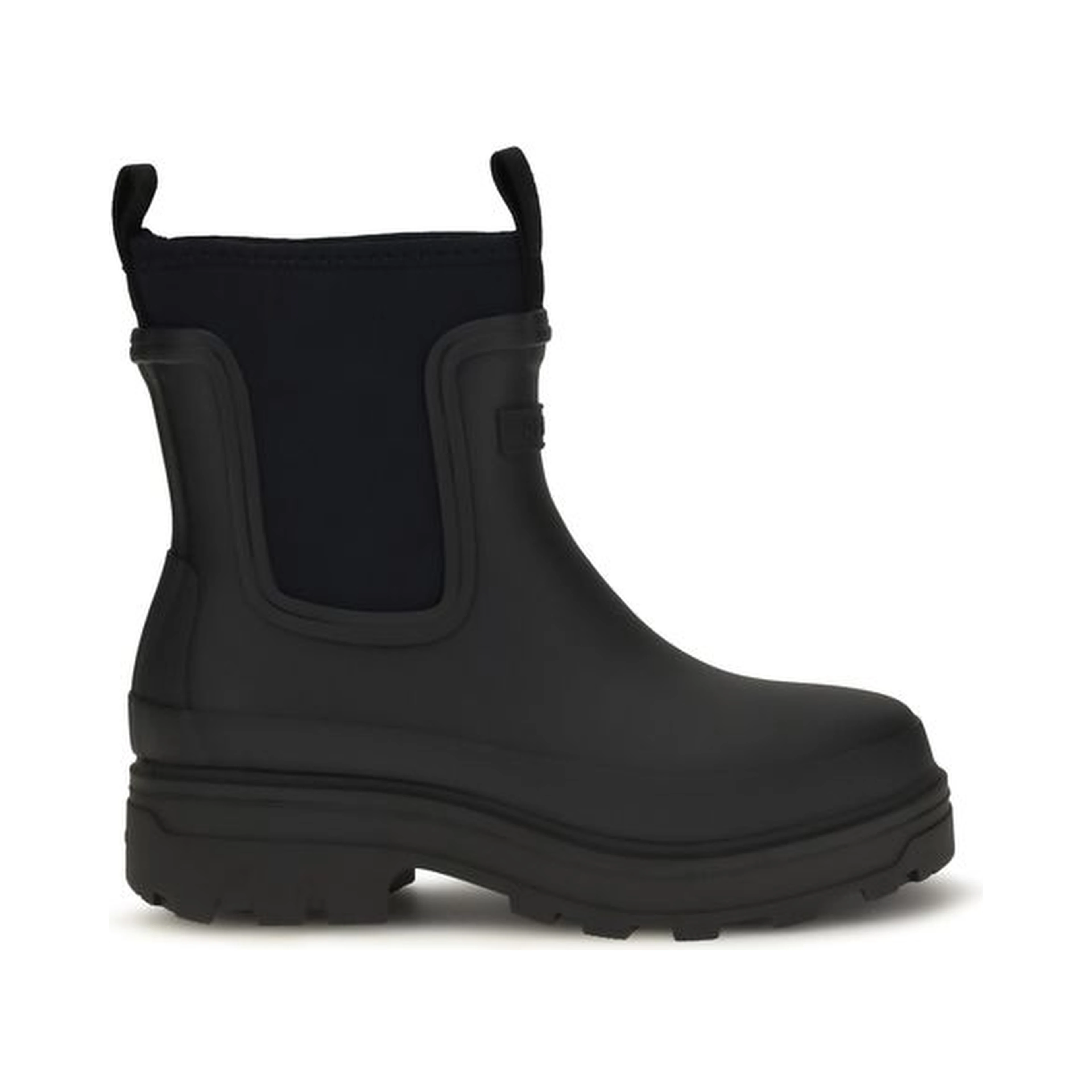 Black Rubber Ankle Boots