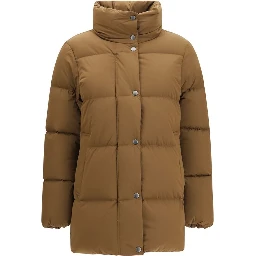 Brown Goose Down Shell Jacket