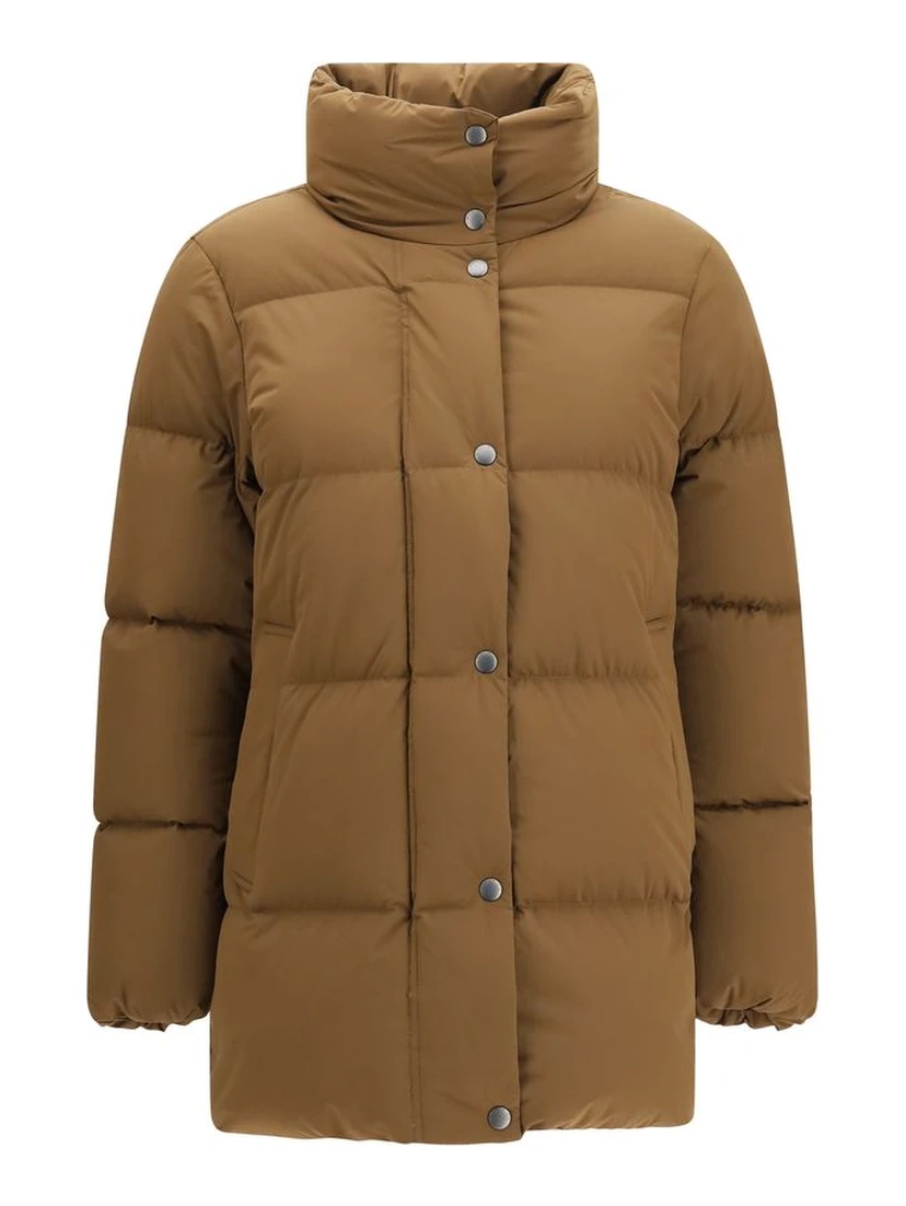 Brown Goose Down Shell Jacket
