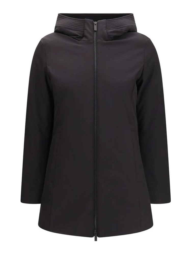 Black Polyester Parka