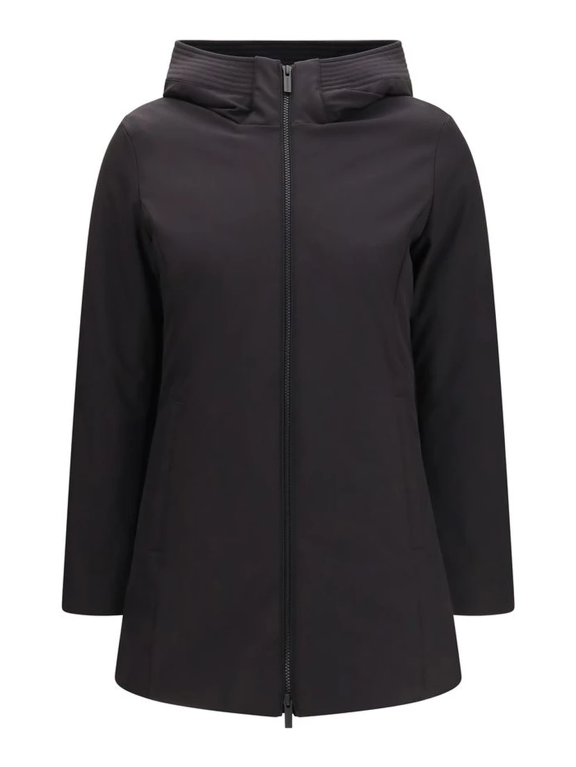 Black Polyester Parka