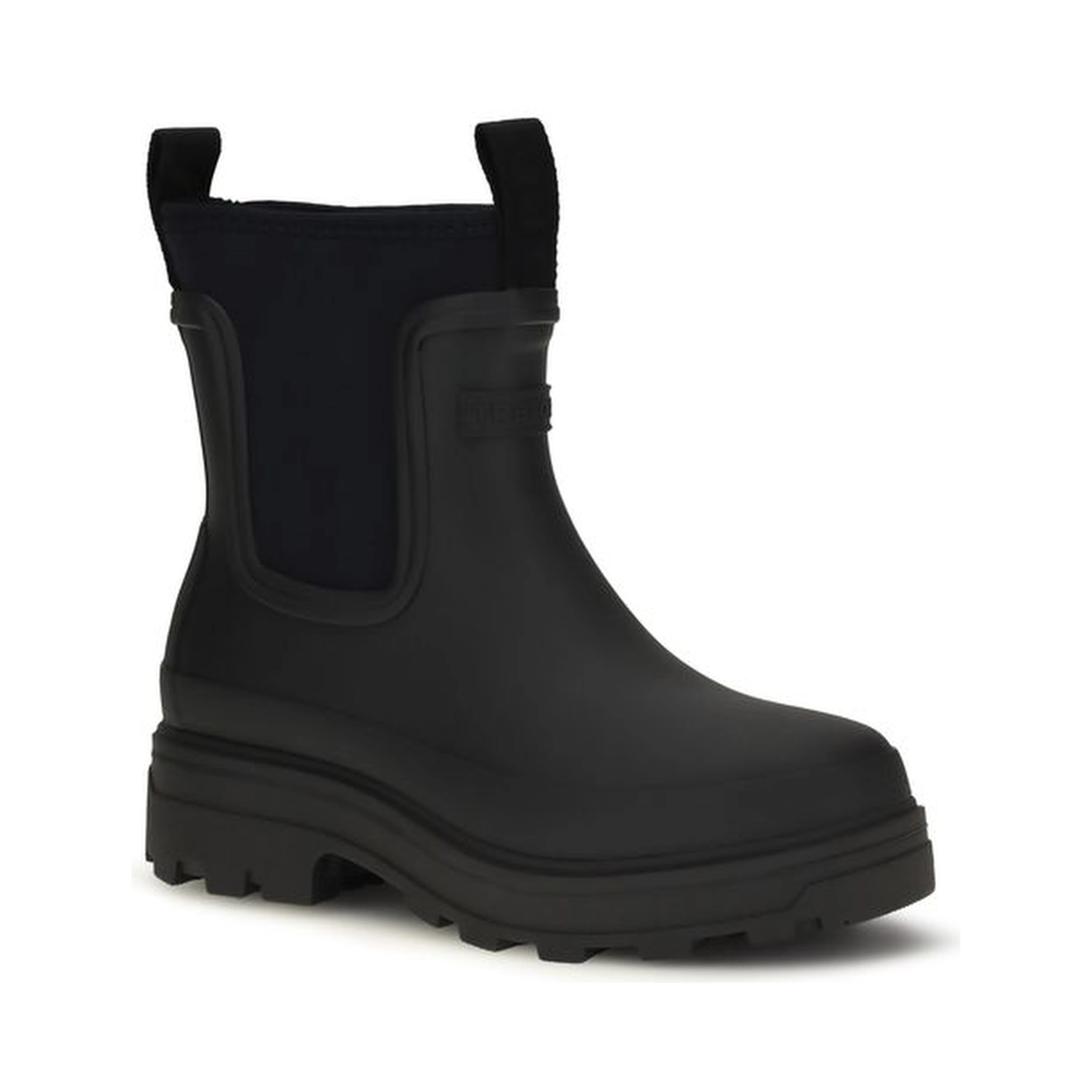 Black Rubber Ankle Boots