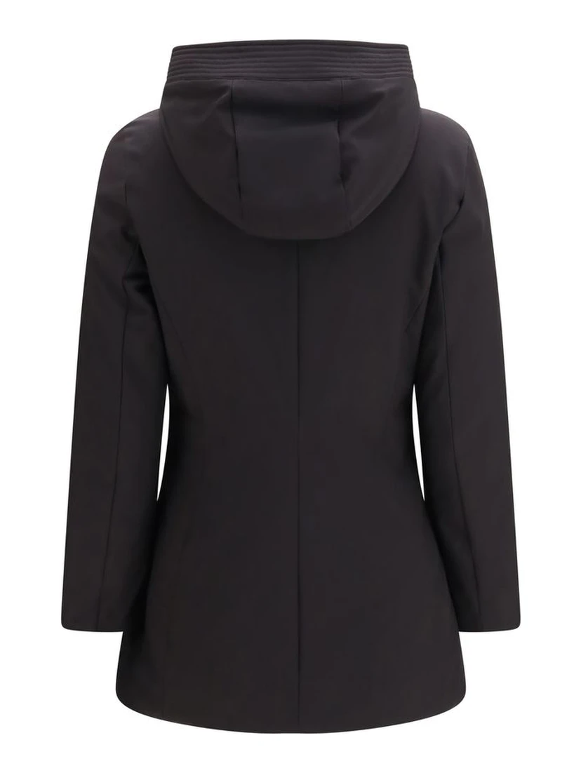 Black Polyester Parka