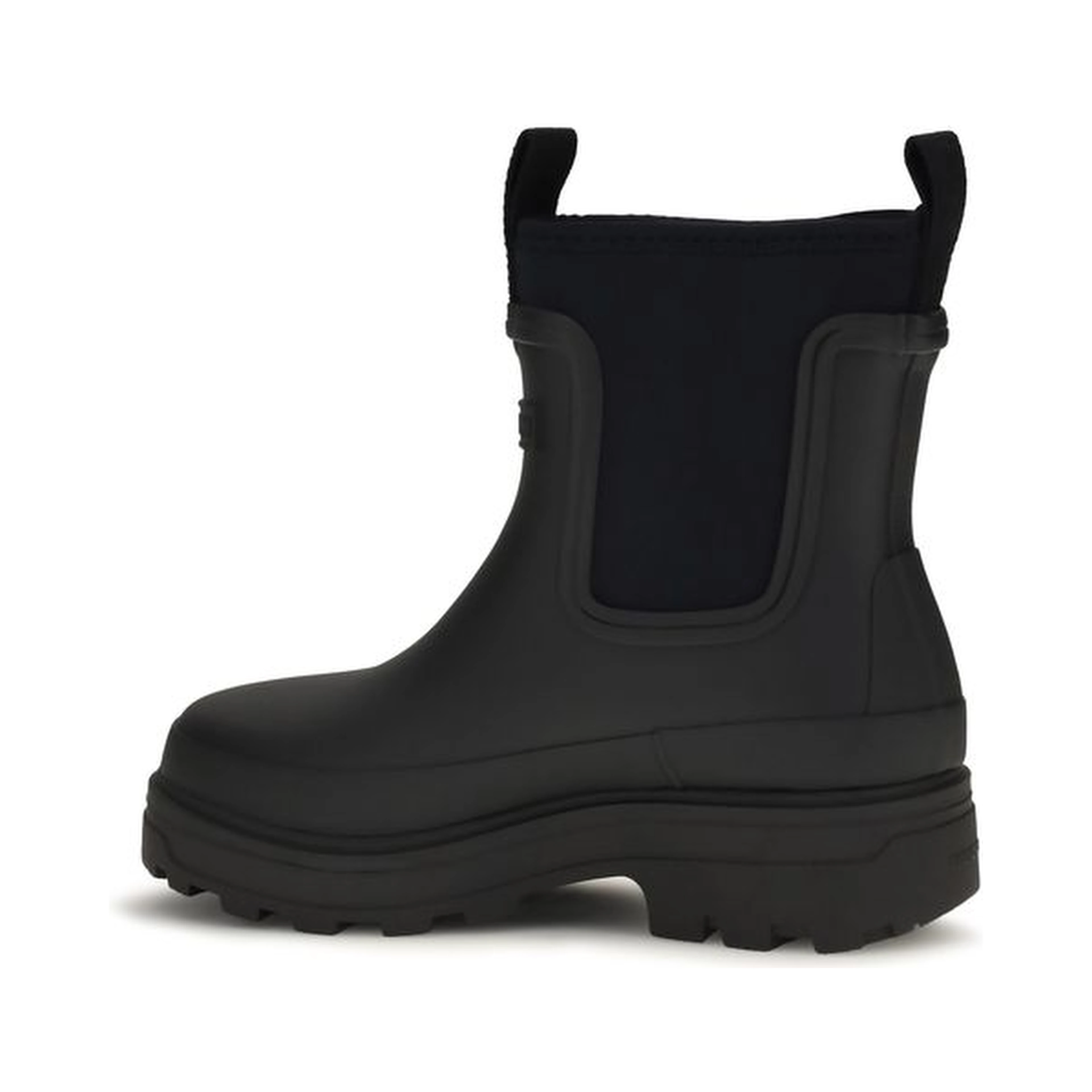 Black Rubber Ankle Boots