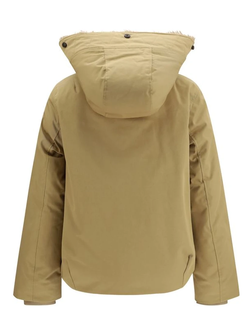 Beige Cotton Parka