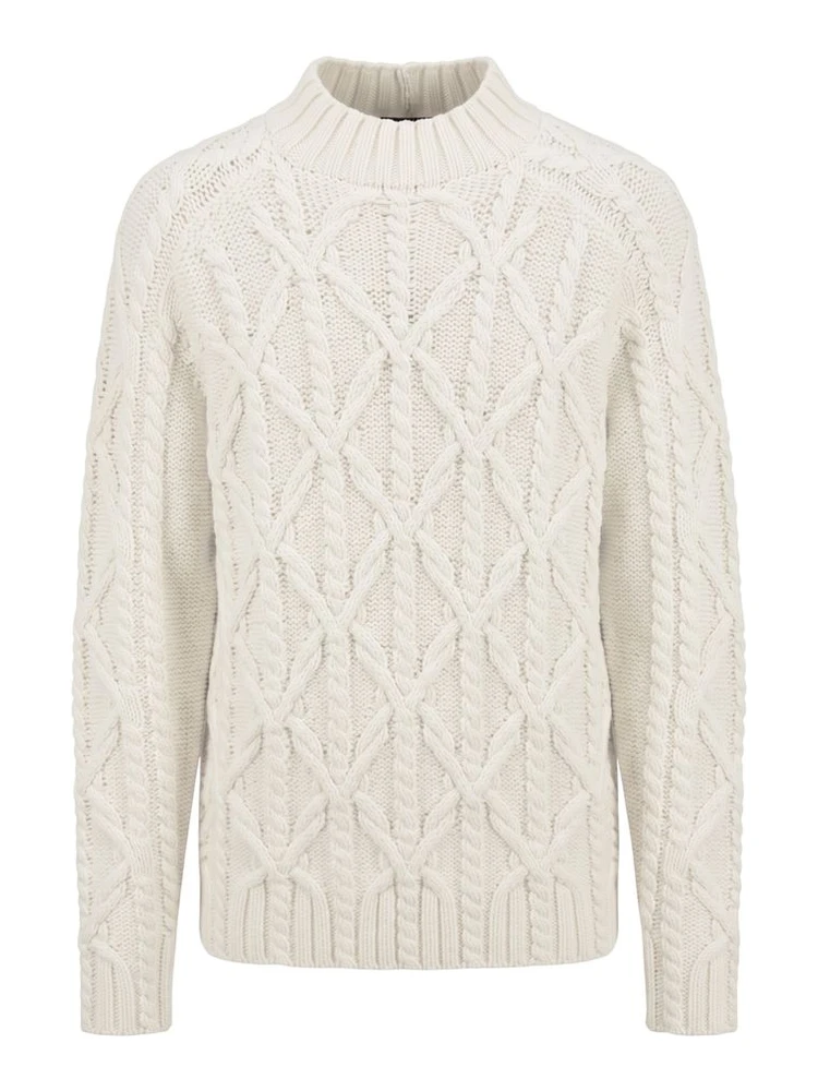 White Cotton Men's Sweater