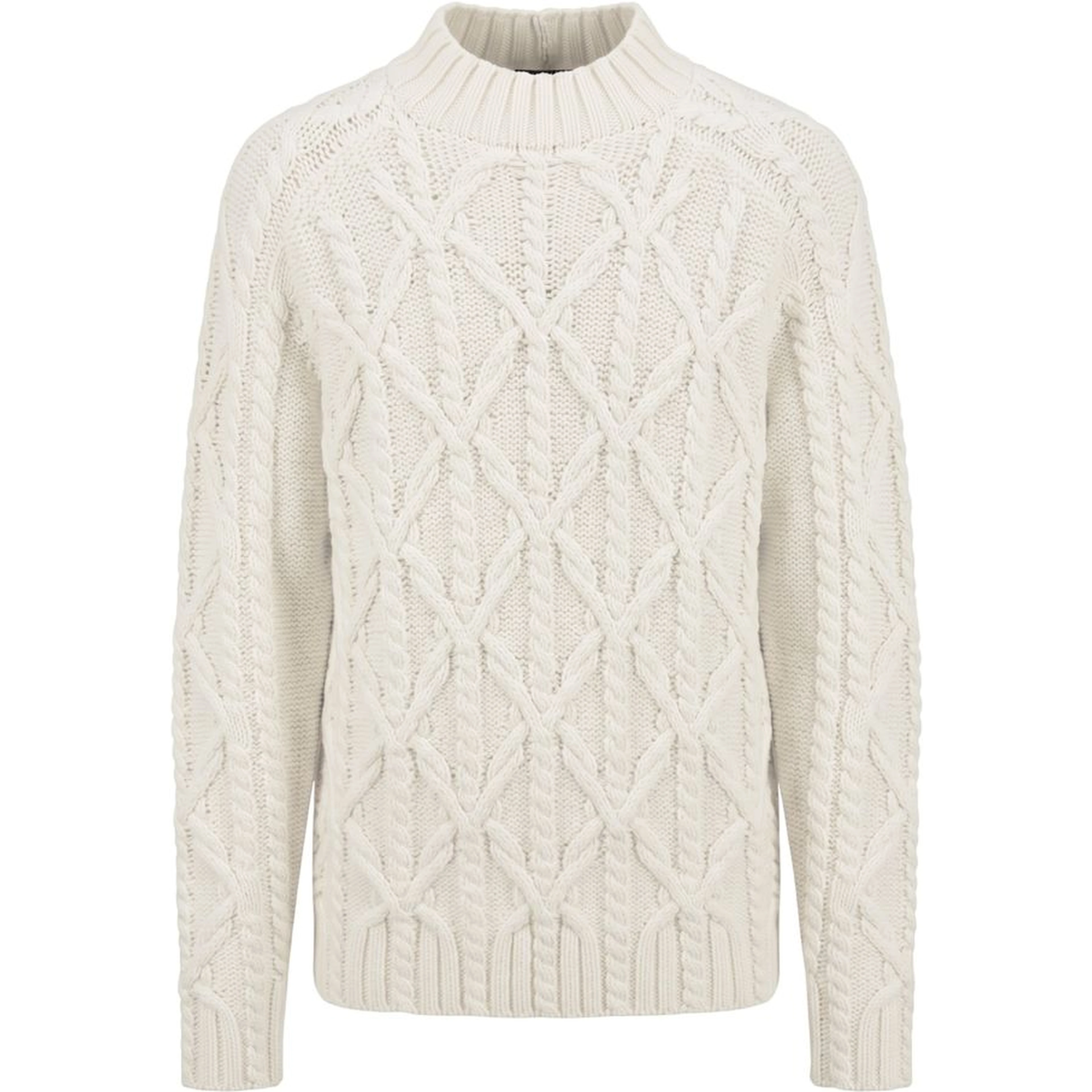 White Cotton Men's Sweater