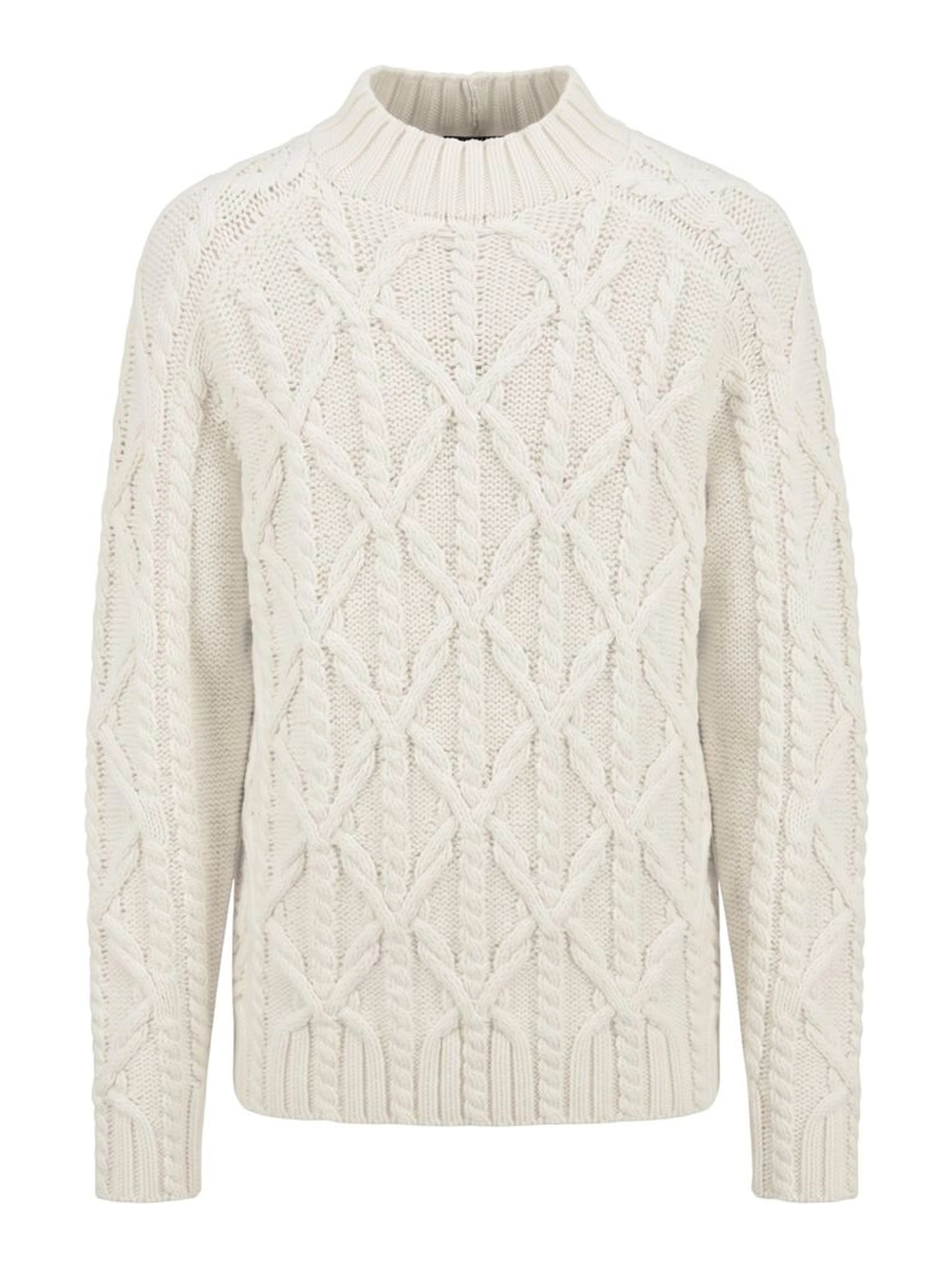White Cotton Men's Sweater