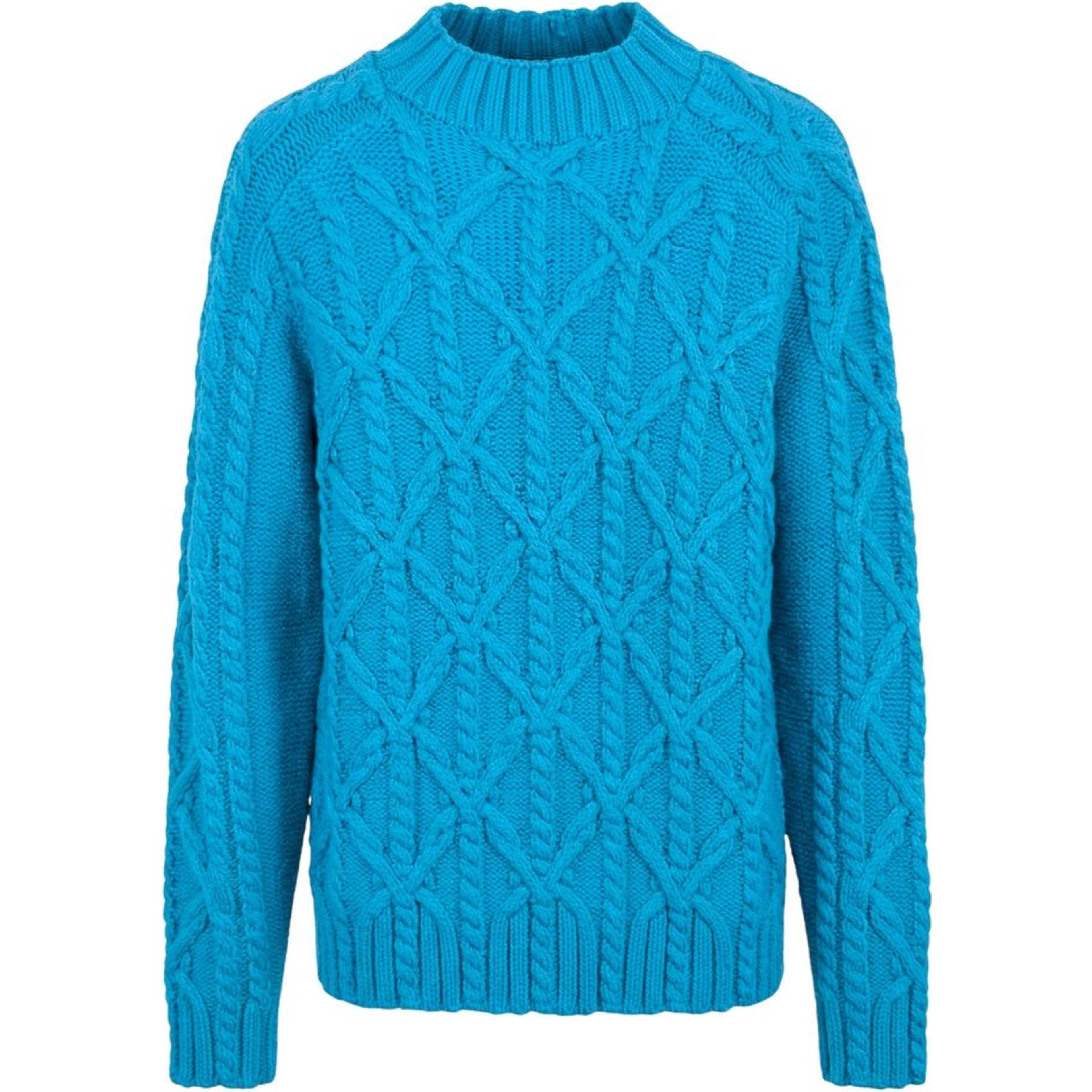 Blue Cotton Men Sweater