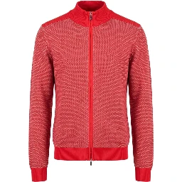 Red Cotton Men Sweater