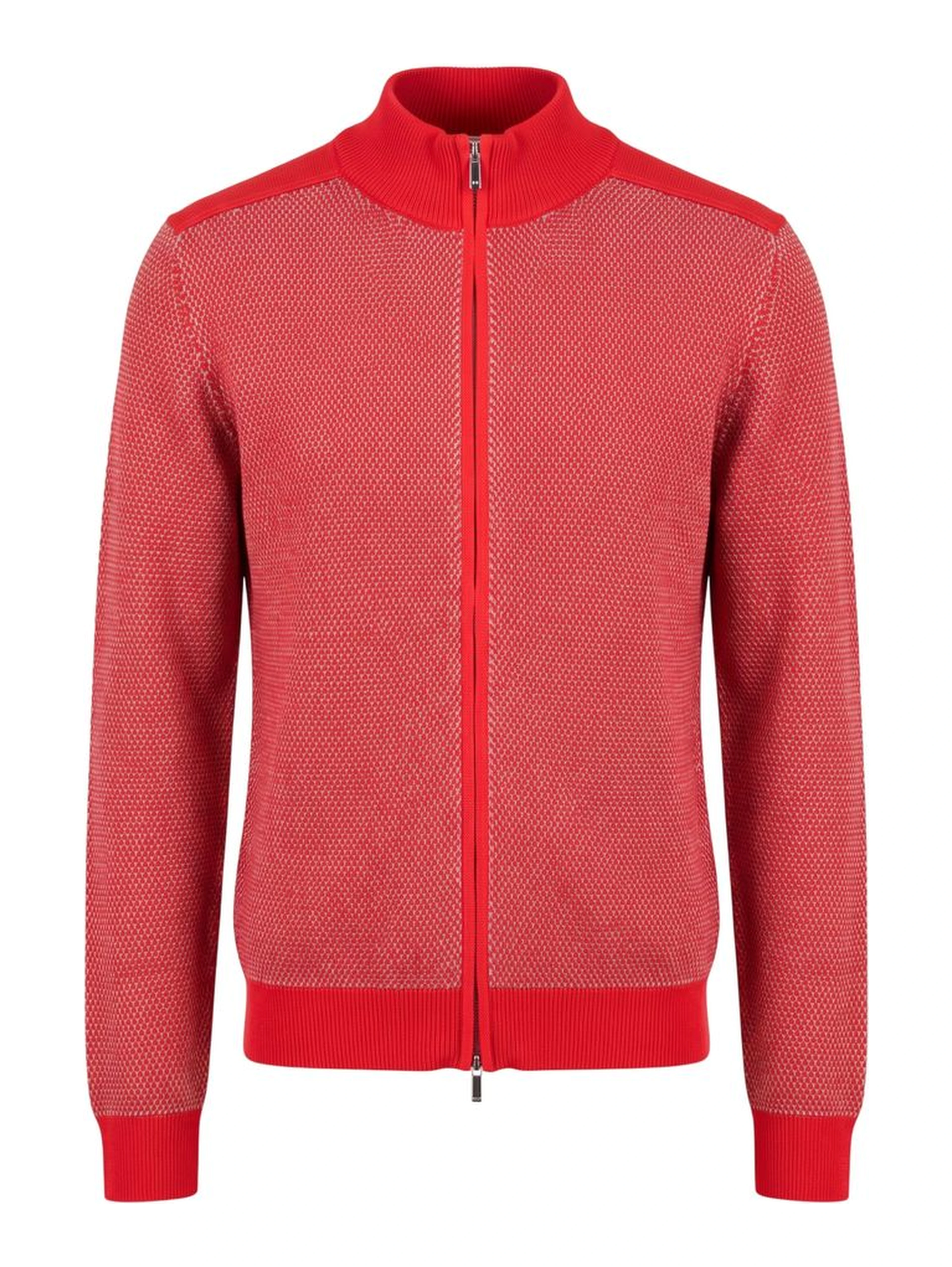 Red Cotton Men Sweater