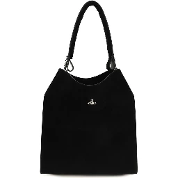 Black Suede Leather Shoulder Bag