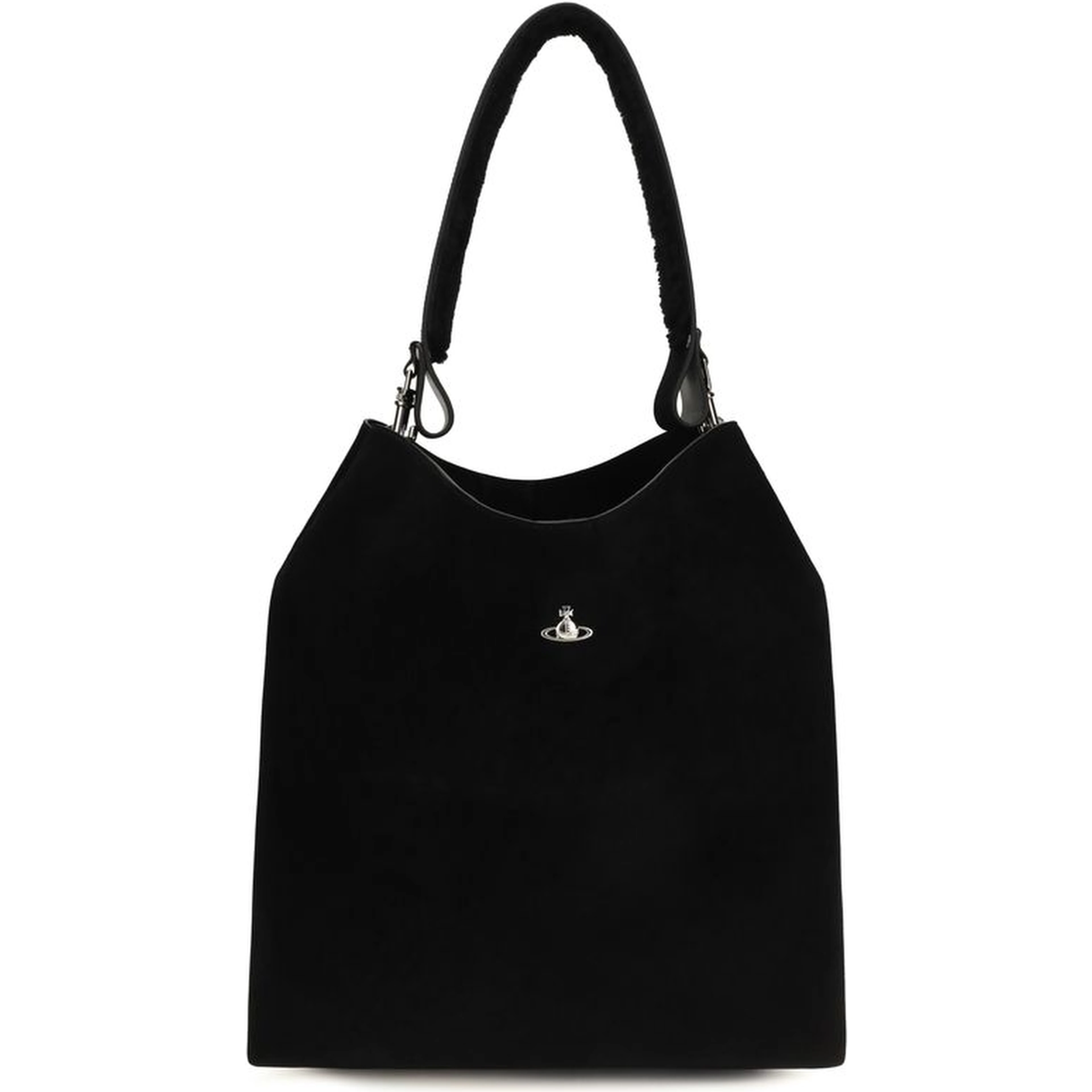 Black Suede Leather Shoulder Bag