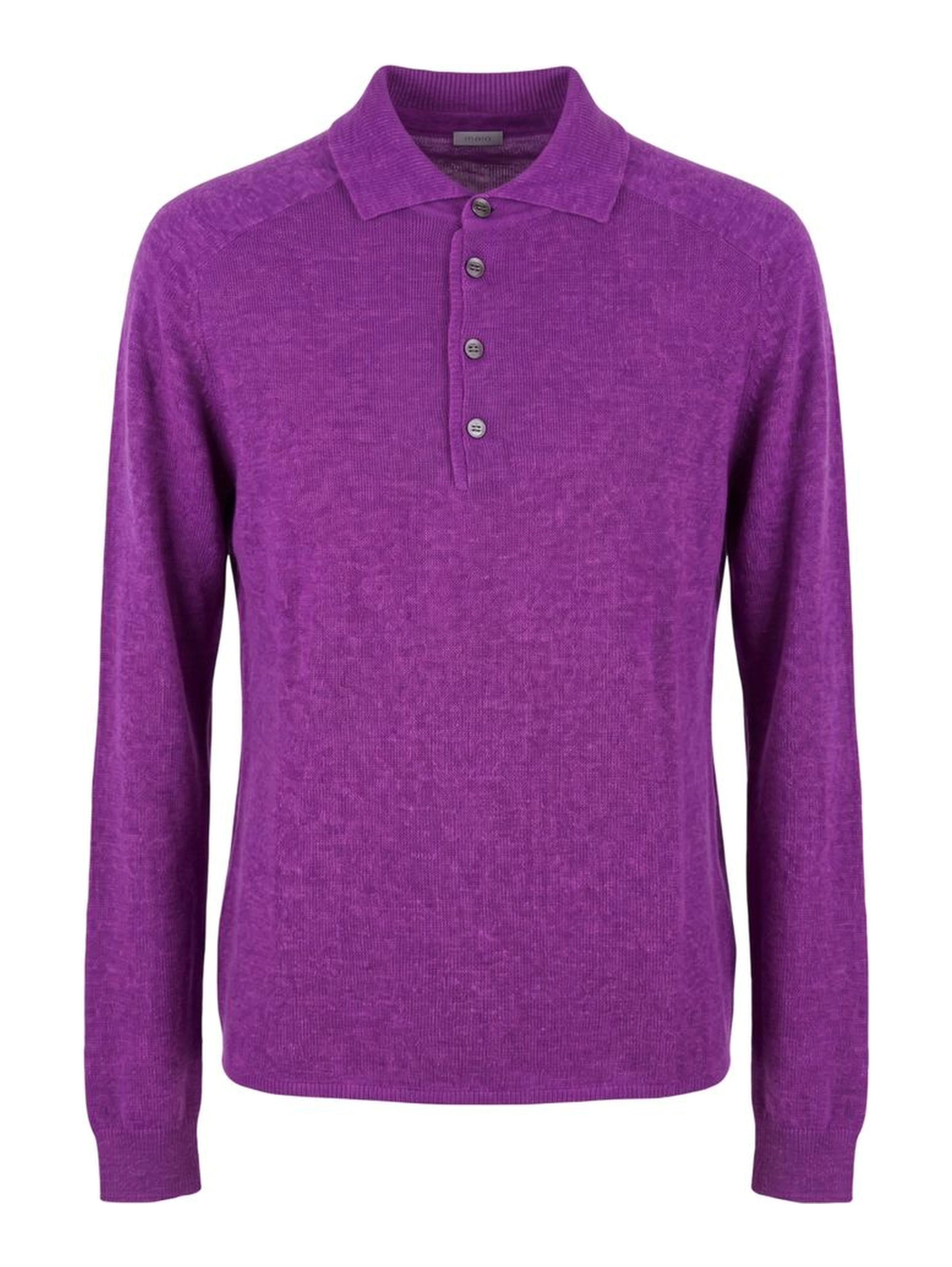 Purple Silk Men Sweater